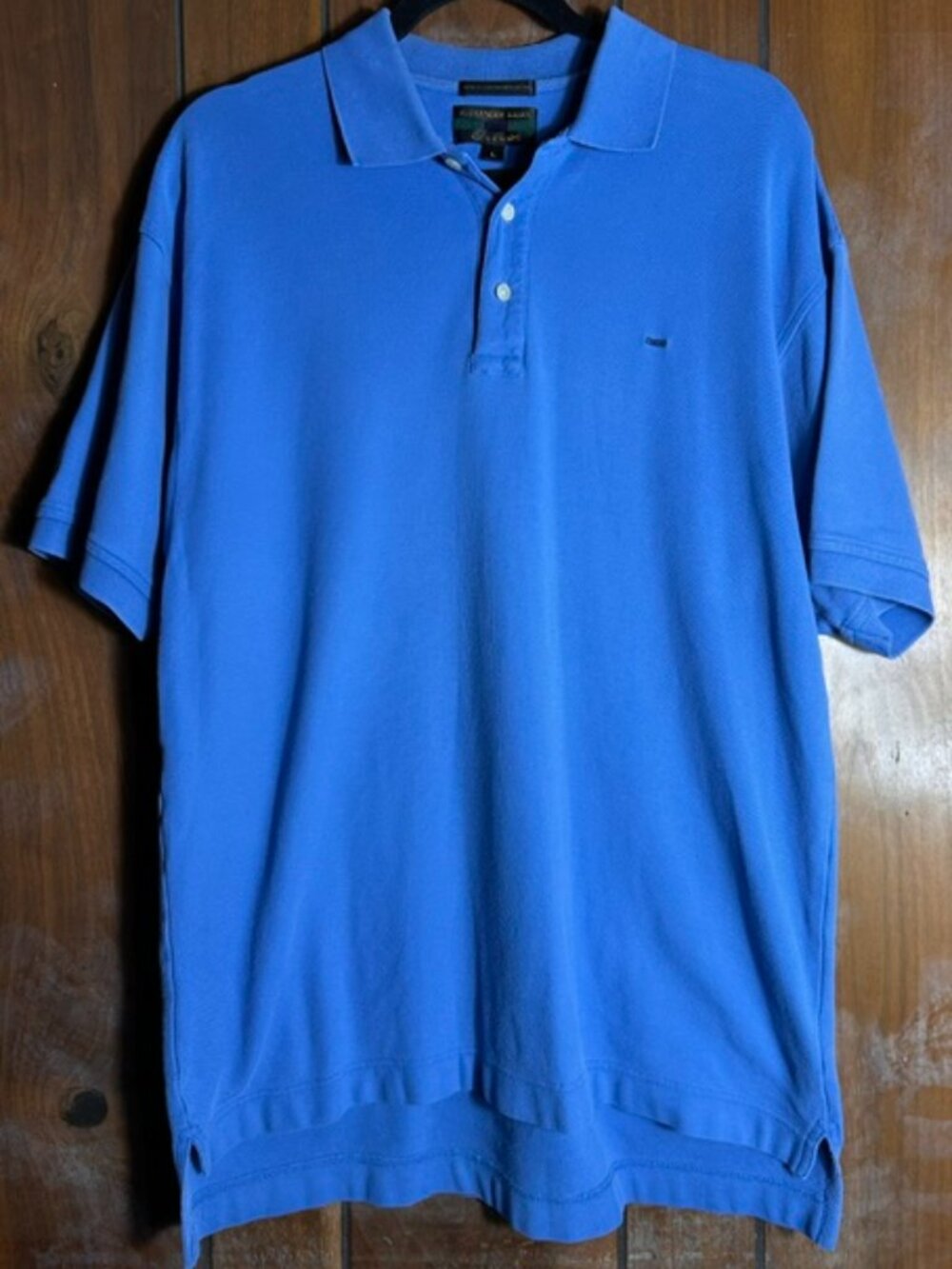 Vintage Alexander Julian Colours Large Men’s Blue Polo 100% Cotton Short Sleeve
